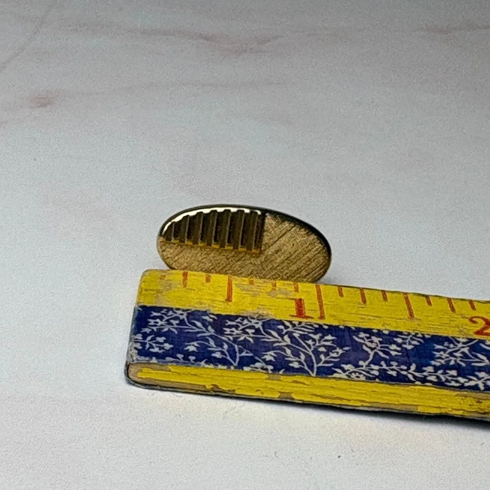VIntage SWANK‎ Mens Gold Tone Oval Textured Cufflinks Dress Formal